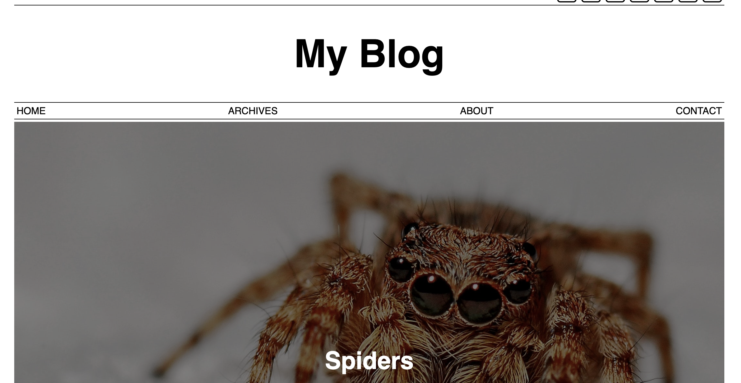 screen shot of blog